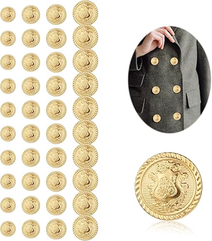 15 Boutons Dorés Rétro En Alliage De Zinc - Forme Irrégulière, Texture Martelée, Pour Pulls, Blazers Ou Créations DIY