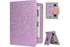 Caweet Étui pour Tolino Shine Color/Shine 5(2024)/Shine 4(2022) et Kobo Clara Colour/BW/2E, Couverture à Support Pliable avec Fente pour Carte, Sangle pour la Main et Auto Sleep/Wake, Violet