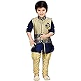 AJ DEZINES Boy's Silk Cotton Kurta, Pyjama And Waistcoat Set