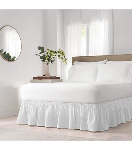 Gonna Per Letto Con Nappe E Pompon - In Microfibra, Caduta 40.6 Cm, Per Letti Queen/King