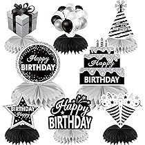 Decorazioni Compleanno A Nido D'ape - 9 Pezzi Per Tavolo, Colorate E Facili Da Montare - Foto 10