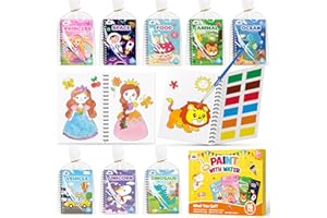 ZMLM Libros de Colorear con Agua para Detalles Cumpleaños niños|Regalos Cumpleaños Colegio invitados|Livros de colorir infantis Manualidades Niños para 3 a 9 Años (16 Classic) (16 Classic)