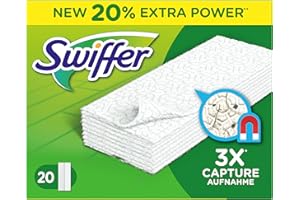 PROCTER & GAMBLE Swiffer Kit, Lingettes Sèches Humides, Attrape & Retient La Poussière, 20 Lingettes