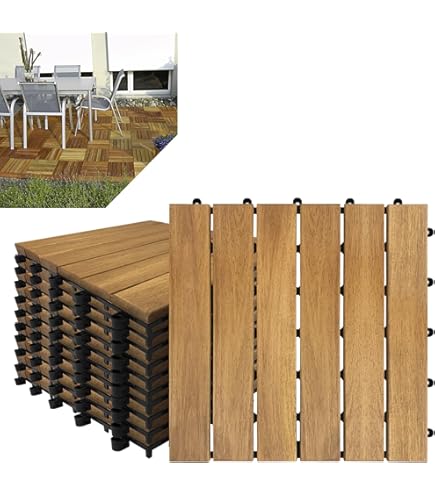 Terrastegels acaciahout 30 x 30 cm (10 stuks) | -nl