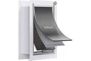 Baboni 3 Fold Pet Wall Door Steel Frame and Telescopic Tunnel Aluminum Lock Double Flap Dog Cat Dog Cat Heavy Duty Durable (Pets up to 18 People)