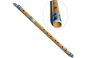 AASH Professional DD 24" (2 ft or 61 cm) Concert Flute | Bansuri Bamboo Flute | Transverse (Side Blown) Scale DD