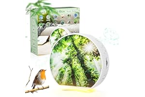 ACEMALL Boîte à Détecteur de Mouvement,Son Naturel à Bruit Blanc avec Lumières, Minuteur, Capteur Radar Sensible, 12 Chansons Apaisantes, pour Salle de Bain, Maison, Détente (0-100 dB)