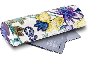 FEFI Hardcase Brillenetui im schicken Blumen-Design
