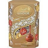 Lindt LINDOR Praline di Cioccolato al Latte, Fondente, Bianco, 16 Cioccolatini Assortiti, in confezione 200g