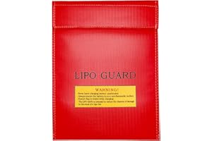 DEOLVEN Borsa della Batteria, Ignifugo Anti Esplosione Sacchetto, per Documenti Piccoli Oggetti Conservare, LiPo Batterie di Ricarica Caricare e Trasportare in Sicurezza 23 * 30cm Rosso