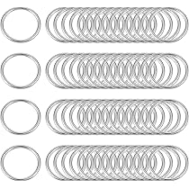 Métal Joint Torique, 60pcs 15mm (0.59") ID 1.6mm Épais Torique Boucle