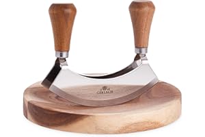 ‎GERLACH Gerlach Natur Tasak do Ziół z Deską do Krojenia z Drewna