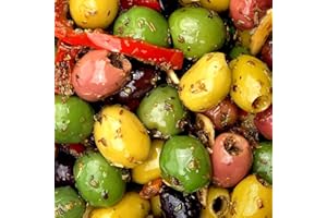 DELI MED Marinated Pitted Olives - Bella Napoli - Net 1.5KG [800 Gr Ndw] (1.5Kg)