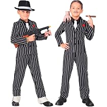 W WIDMANN MILANO Party Fashion Costume de gangster 3 pièces | Gilet, pantalon et cravate au look Mafia Boss pour carnaval et fête à thème W WIDMANN MILANO Party Fashion Costume de gangster 3 pièces | Gilet, pantalon et cravate au look Mafia Boss pour carnaval et fête à thème