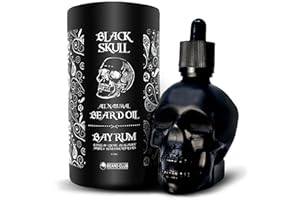 Huile à Barbe Black Skull - Bay Rum - Edition Limitée - 60ml - Naturelle et Biologique