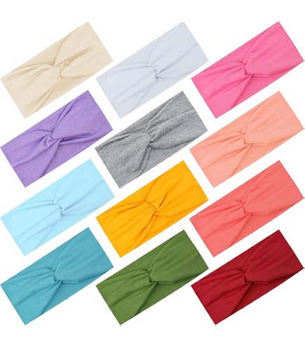 EIYVPRA Lot De 4 Bandeaux De Sport - Bandeaux élastiques Anti-transpiration Pour Yoga, Fitness Et Running