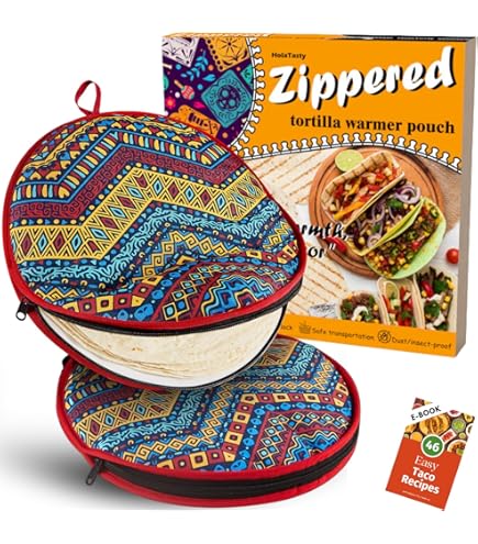 SOKKIA Tortilla Warmer Taco 12 Inch Insulated Cloth Pouch - Microwave Use Fabric Bag To Keep Food Warm And Fresh (Sunsburst Zodiac Constellation Horoscope