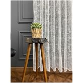 Cationic Pattern, Pleated Plain Planting, Extraphor Drawstring, Tulle Curtain, Single Wing, 50391EKSTRFR, 70 x 260