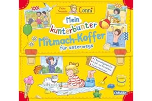 Conni Gelbe Reihe (Beschäftigungsbuch): Mein kunterbunter Mitmach-Koffer für unterwegs: Set für Kinder ab 5 Jahren mit 2 Beschäftigungsheften, 2 Mal- und Rätselblöcken und 1 Conni-Postkartenset
