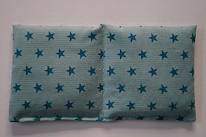 Titsch Körnerkissen Bio-Roggen 2-Kammern 22cmx11cm mint/petrol Sterne