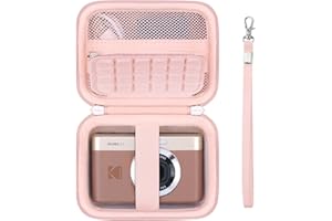 Supmay Caso de Viaje para Kodak Pixpro C1 - Cámara Digital ultracompacta, Soporte de Almacenamiento portátil para cámara Digital con Bolsa de Malla para Cargador y Cable de Carga, Rosa