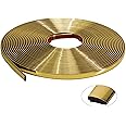 JSIWOTH 16M Peel and Stick Trim, Shiny Gold Waterproof Molding Trim for Walls Edges, Borders, Window Frames, Backsplash Tiles, Flexible and Self Adhesive Trim