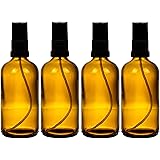 4x Apotheker-Sprühflaschen 100ml, Braunglas