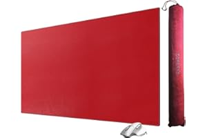 ZORESYN Tappetino da scrivania 100x60cm - Sottomano da Ufficio - Tappetino Tastiera e Mouse - Tappetino Mouse Gaming in Pelle PU Impermeabile per Ufficio e Casa (Rosso)