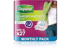 Depend Comfort Protect Incontinence Pants for Women, Extra-Large - 27 Pants