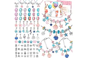 CONTEVER Kit para Hacer Pulseras Niñas, Kit pulseras para hacer niña, Regalo de niña Kit Artesanía DIY, Regalo de niña Kit Artesanía para Niñas de 5-13 años