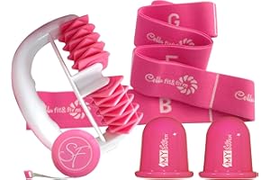 Stephanie Franck Beauty - Set Sculpteur et Tonifiant Corporel - comprenant 1 Appareil anti-cellulite My Body Shaper, 2 Ventouses My Cellu Shaper (5,5cm) et 1 Bande Elastique (rose)