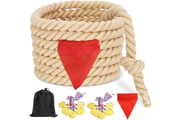 CWLAKON Tir à la Corde Jeux Exterieur Enfant, Anniversaire Fête Jeux pour Enfants, Adultes, Famille, 12M