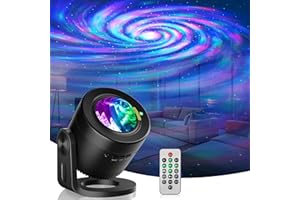 FELIIGO Proiettore Stelle Soffitto, LED Proiettore Aurora Boreale 180° Regolabile, 33 Combinazioni di Nebulose con Musica Bluetooth, Timer e Telecomando per Decorazione Stanza/Festa/Home Theater (Nero)