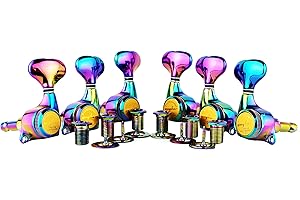 Guyker Tunery blokujące gitarę (3 l + 3R) – 1:21 zamek strunowy do strojenia kluczy zestaw głowicy maszynowej zamiennik do gitar elektrycznych, ludowych lub akustycznych ST TL SG LP Style