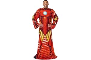 NORTHWEST Marvel Gemütliche Überwurfdecke mit Ärmeln, Erwachsenen-122 x 180 cm, being Iron Man