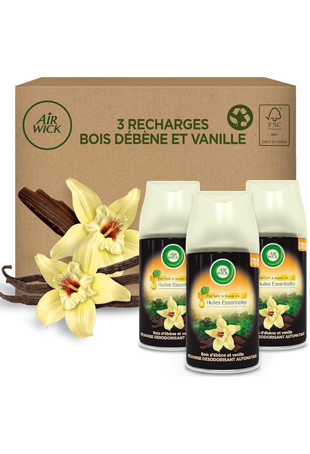 Recharges Air Wick Freshmatic - Parfum Fleurs De Cerisier & Orchidée - 6 Recharges Pour Diffuseur Automatique