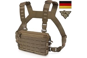 WYNEX Tactical Chest Rig Pack per gli uomini, borsa da corsa sul petto con loop anteriore Airsoft Recon Chest Rigs per la caccia all'aperto EDC Combat Patch incluso