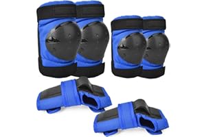 RUNDONG Adult & Kids Knee Pads Elbow Pads Wrist Guards Protective Gear Set for Skateboarding, Skating, Inline Skating, Roller Skating, Scooter, BMX Biking Cycling and Outdoor Extreme Multi-Sports