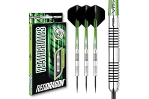 RED DRAGON Featherlite 10g, 12g, 17g, 18g or 19g Tungsten Darts Set with Flights and Stems