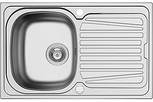 Pyramis 100131912 Sparta, Lavello in acciaio INOX 79 x 50 / 1B 1D