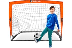 SOLO-PRO MASTER YOUR GAME Solo-Pro Pop up Football Goal Net Post for Kids Adults Garden Football Training