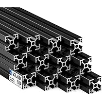 Produktbild von 8 Stück T-förmige Eckwinkelplatte 2020 – 5-Loch, 90°, Aluminium, Schwarz, Für 3D-Drucker & CNC-Rahmen