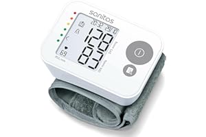 ‎SANITAS Sanitas SBC 22 Handgelenk-Blutdruckmessgerät (vollautomatische Blutdruck und Pulsmessung, Warnfunktion bei möglichen Herzrhythmusstörungen)