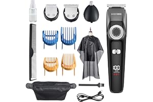 Barberboss Cortadora de barba para hombres, cortadora de pelo inalámbrica para hombres: recortadora para hombres, impermeable, recortadora pelo nariz para hombres,QR-6051