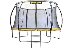 YELLOO SPORT - Trampolino Elastico per Adulti e Bambini, Tappeto Elastico da Giardino Certificato CE TUV GS (Ø 185 245 305 366) Salta Salta Bambini da Esterno, Saltarello per Divertirsi in Sicurezza