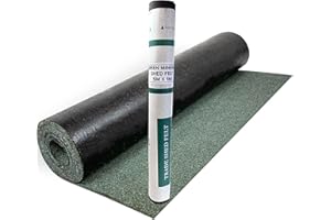 NOVECRAFTO Standard Grade Shed Roof Felt Green Mineral 16.4 x 3.2ft (5m x 1m) - Durable, Long-Lasting Heavy-Duty Roofing Felt, Weatherproof Roof Covering for Summerhouses, Sheds, Kennels