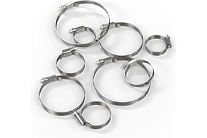 AUPROTEC Collier de Serrage à vis en acier inoxydable V2A W2 DIN 3017 choix: 8-12 mm, 1 pièce