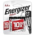 Energizer MAX Alkaline Battery E91BP4 AA - Total 4 AA Batteries