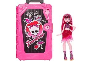 Monster High Skulltimate Secrets Draculaura-docka | Destination: Gore-geous Oasis vampyrdocka med resväska och 19+ överraskni