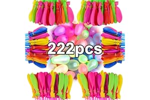 LEMOTOY Palloncini d'Acqua, Bombe D'acqua Autosigillanti, Set di Bombe D'acqua a Riempimento Rapido da 60 Secondi, Palloncini D'acqua Misti Colorati, Feste, Regali di Compleanno (222PCS)